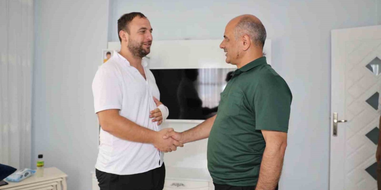 TMO’daki patlamada yaralanan vatandaşa ziyaret