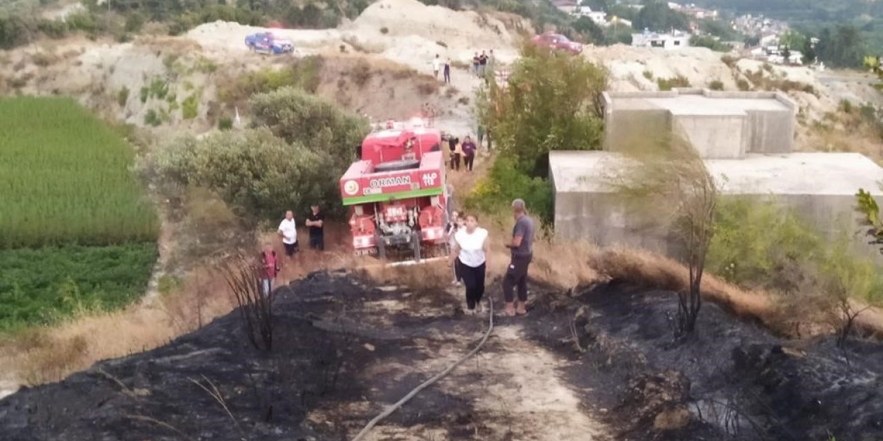 Bahçe yangını büyümeden söndürüldü