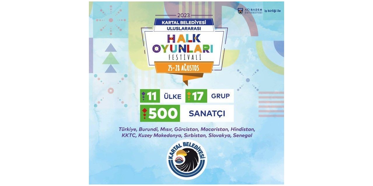 Kartal Belediyesi 2. Uluslararası Halk Oyunları Festivali başlıyor
