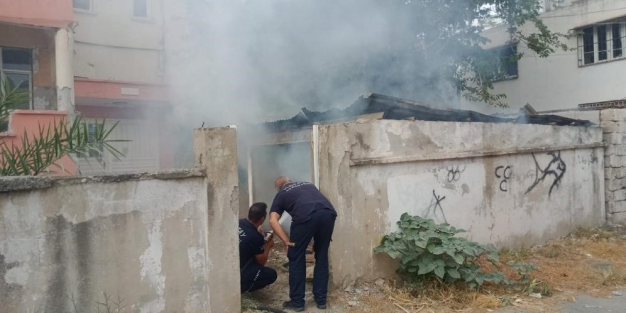 Depoda çıkan yangın söndürüldü