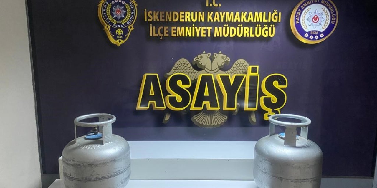 Mutfak tüpü hırsızları polisten kaçamadı