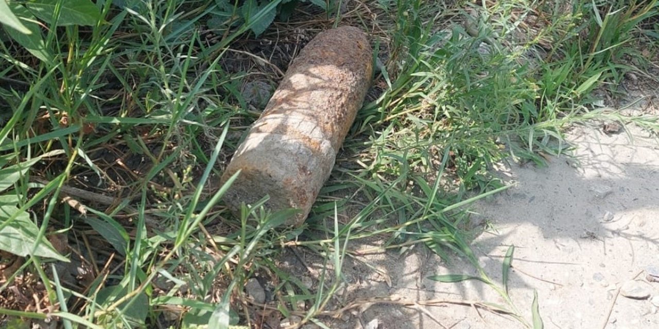 İnşaat alanında top mermisi bulundu, ekipler harekete geçti