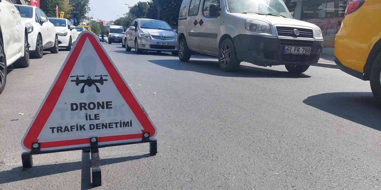 Bakırköy’de dron destekli yaya geçidi denetimde sürücüler böyle itiraz etti