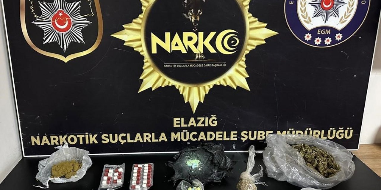 Elazığ’da kilo kilo uyuşturucu ele geçirildi: 3 tutuklama