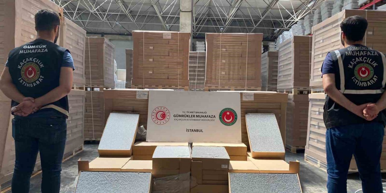 Gümrük Muhafaza ekipleri 19 milyon 100 bin adet filtre çubuk ele geçirdi
