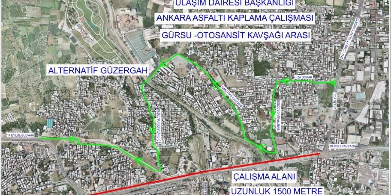 Ankara yolunda trafik düzenlemesi