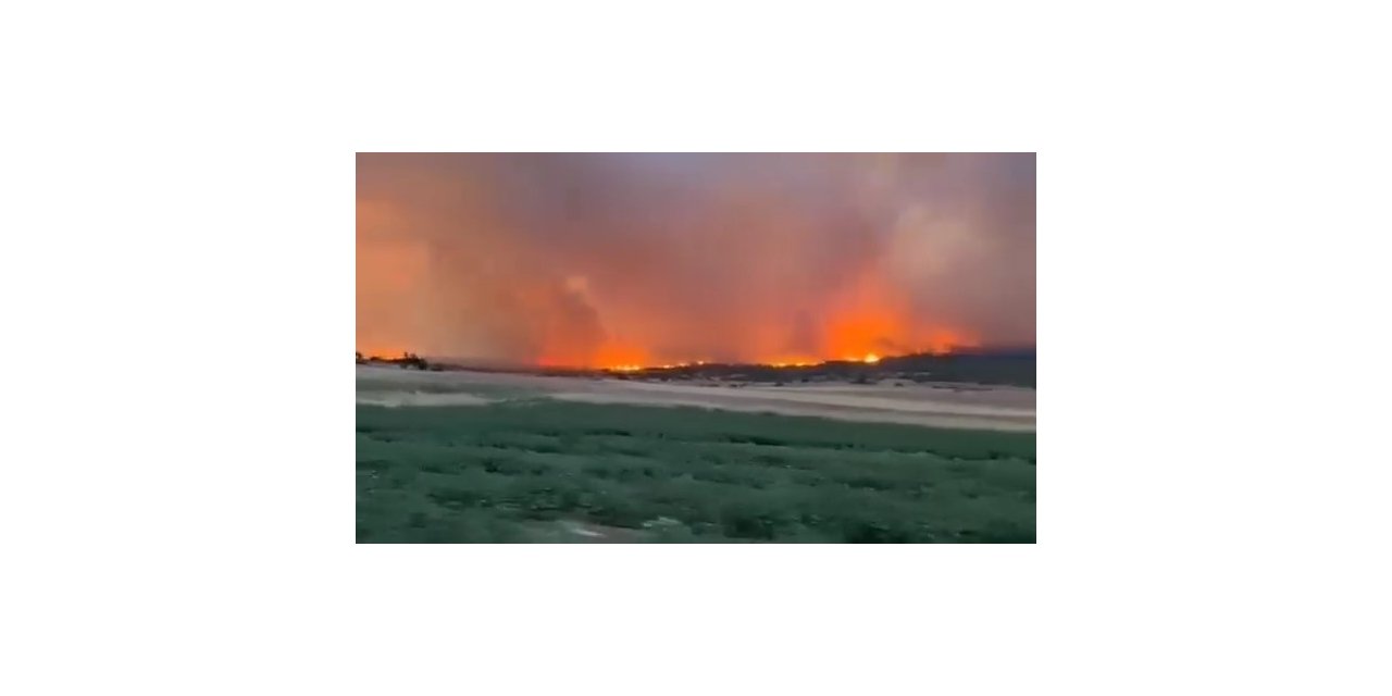 Komşudaki yangın rüzgarın etkisiyle yayılmaya devam ediyor