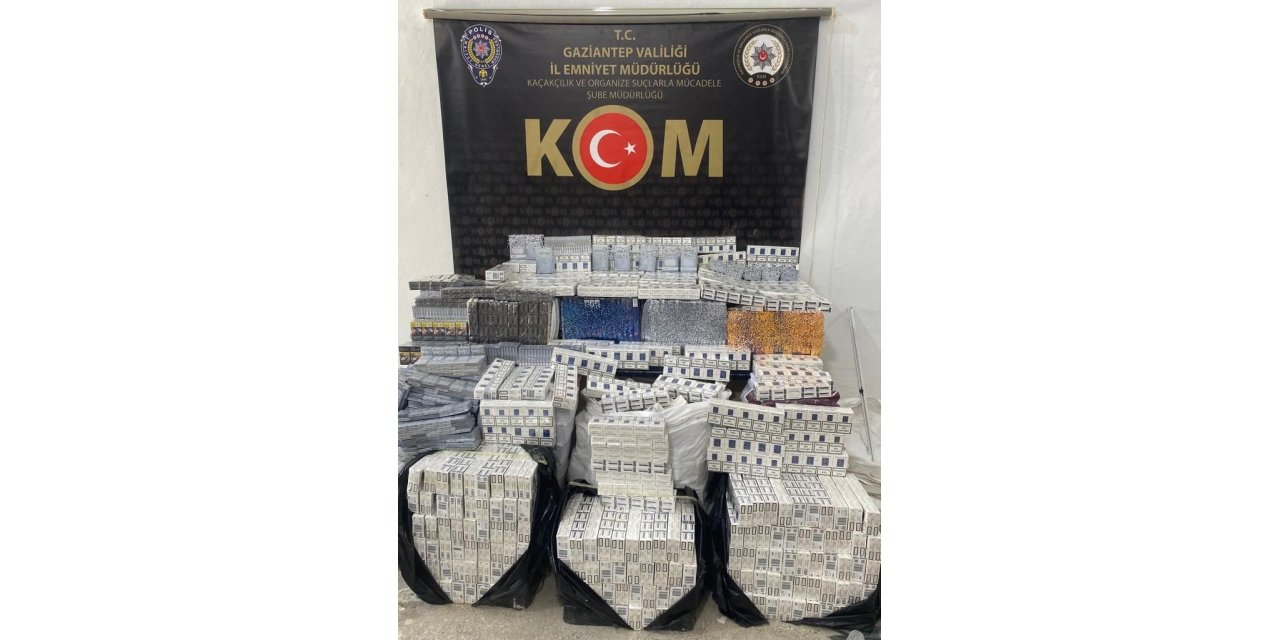 Gaziantep’te 13 bin 790 adet gümrük kaçağı sigara ele geçirildi