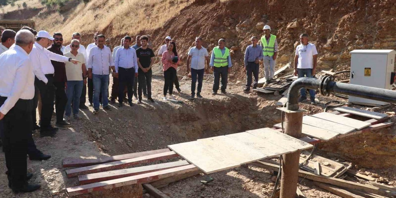 Vali Kızılkaya HESKO Kaptajı İçmesuyu ana kaynağında incelemelerde bulundu