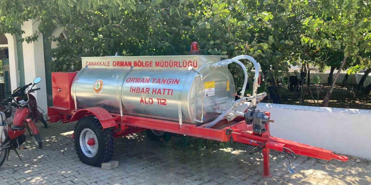 Çiftlik köyüne seyyar yangın söndürme tankı