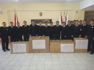 Ereğli polis okulundan kardeş okula destek