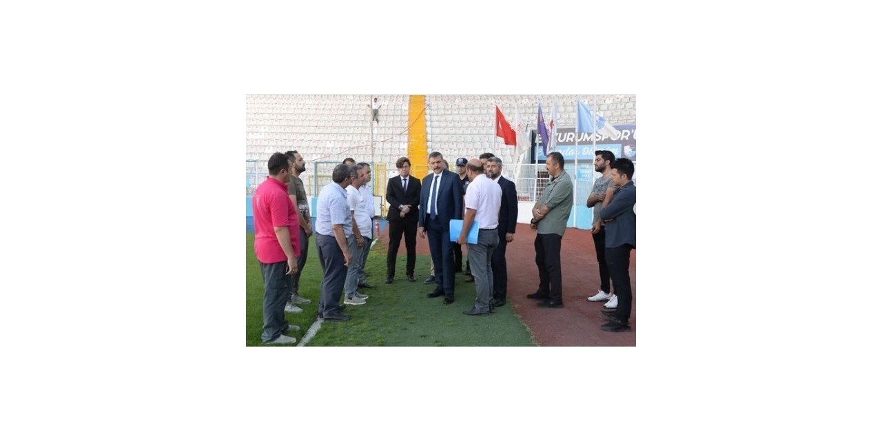 Vali Çiftçi’den stadyum incelemesi