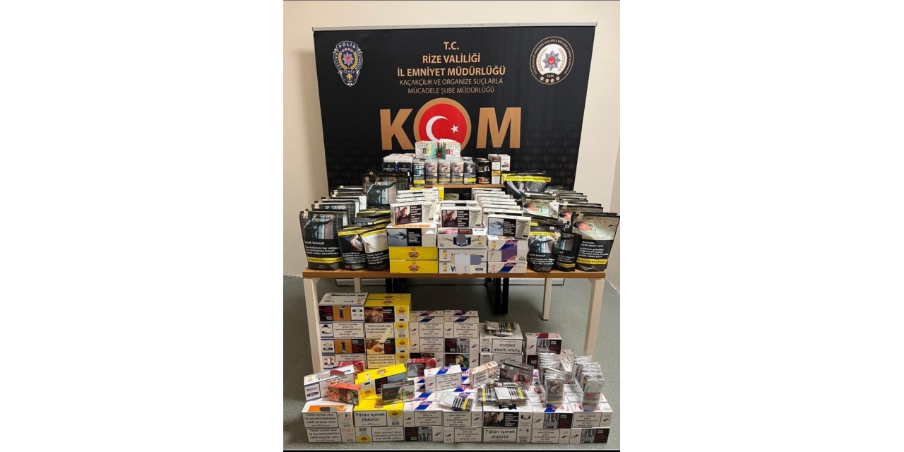 Rize’de kaçak sigara operasyonu