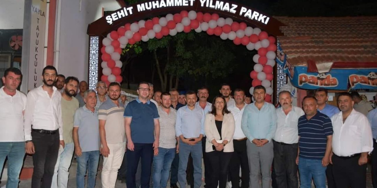 Eskigediz Beldesinde şehit isminin verildiği parkın açılışı yapıldı