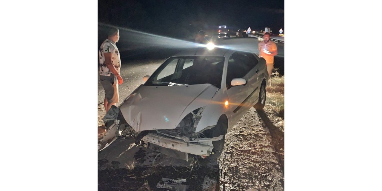 Sulama kanalına düşen otomobil sürücüsü yaralandı