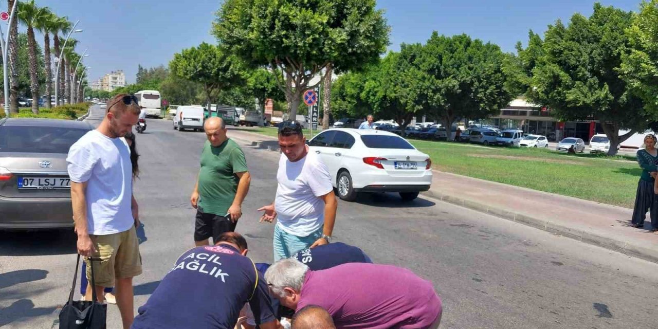 Otomobilin aynası hastanelik etti