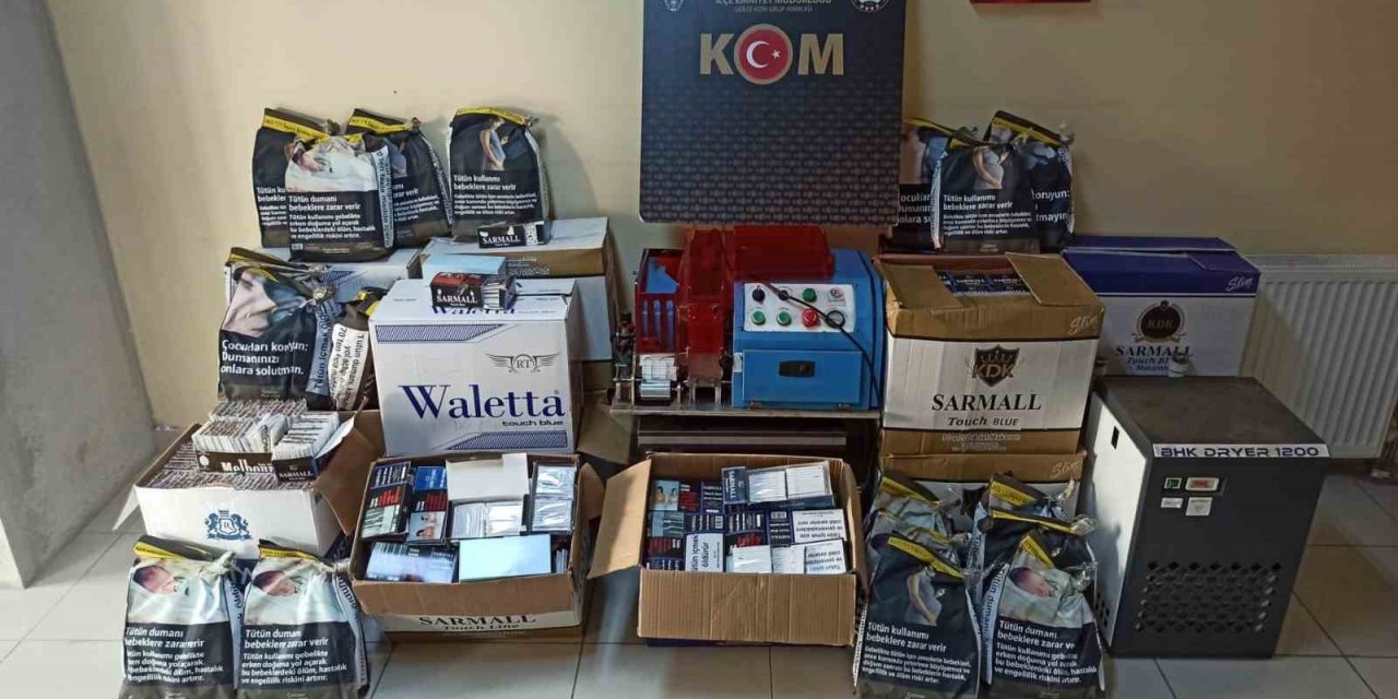 Kocaeli’de 72 bin 77 dolu ve boş makaron ele geçirildi