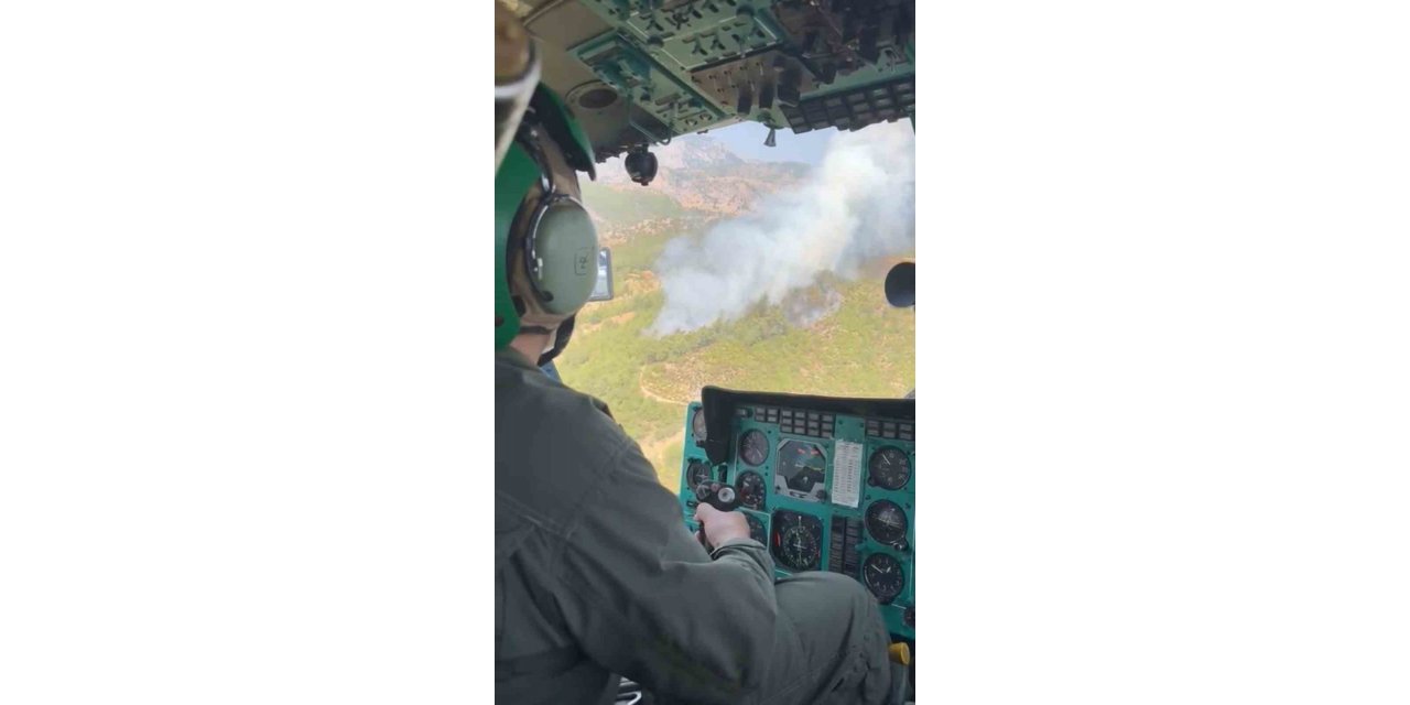 Feke’deki orman yangınına havadan müdahale de başladı