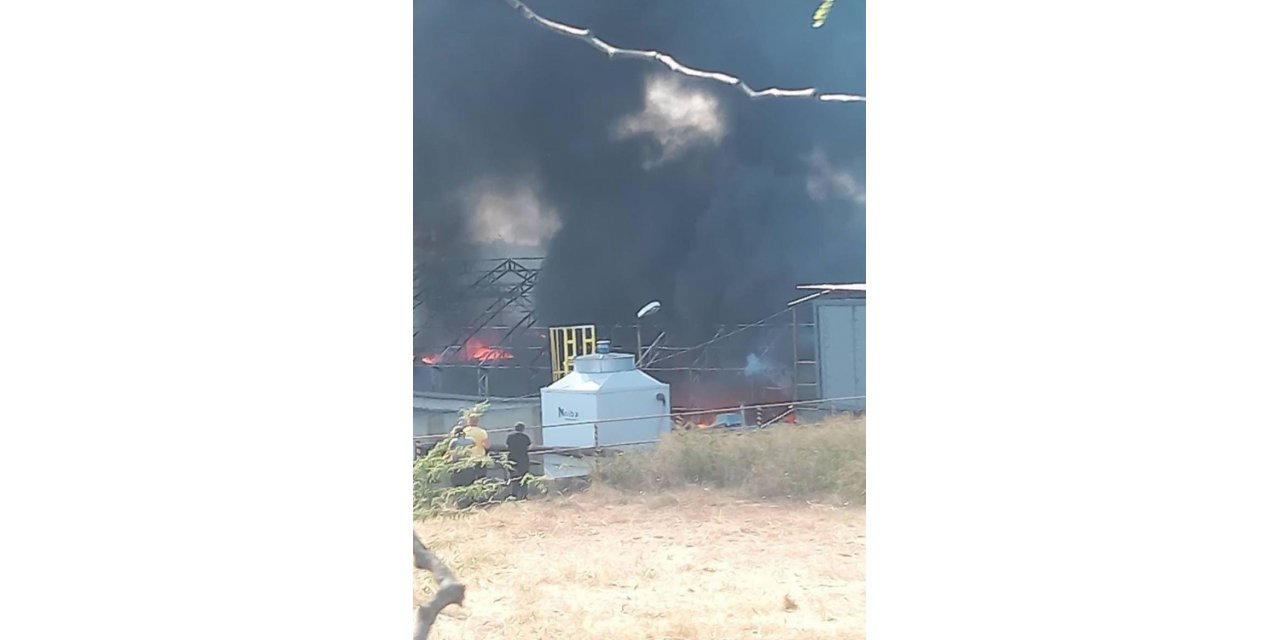 Kocaeli’de boya fabrikasında yangın
