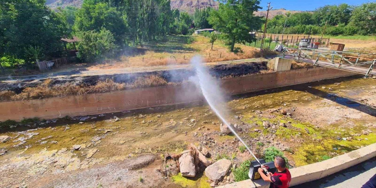 Çankırı’da çıkan ot yangını kısa sürede söndürüldü