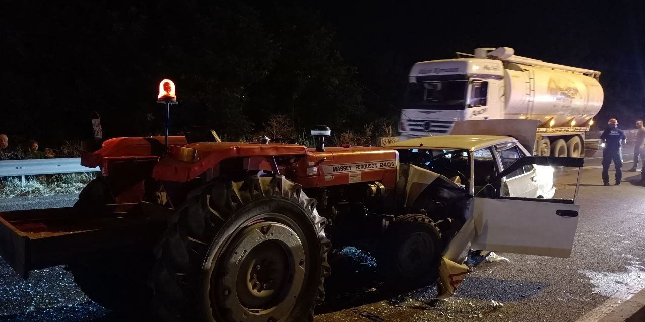 Alkollü traktör sürücüsü D-100’ü birbirine kattı