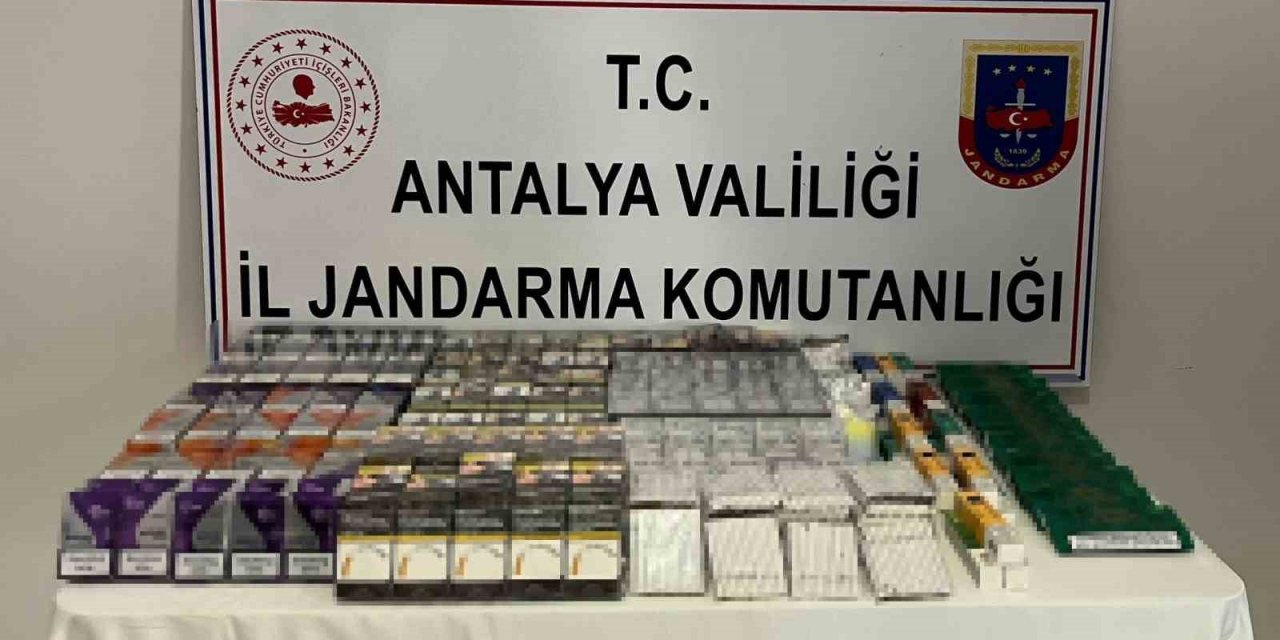 Manavgat’ta jandarmadan kaçak sigara operasyonu