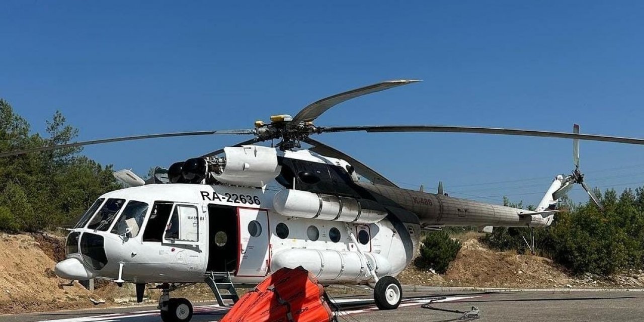 Karabük’te orman yangınlarına önlem olarak helikopter konuşlandı