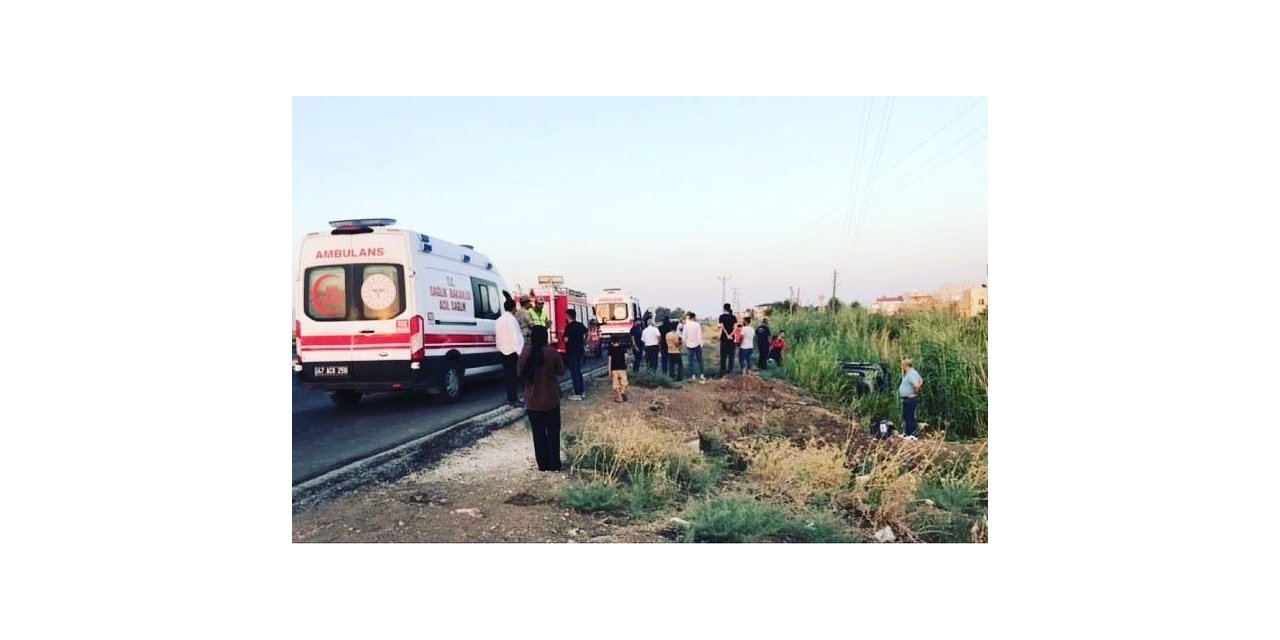 Mardin’de kontrolden çıkan otomobil takla attı: 5 yaralı