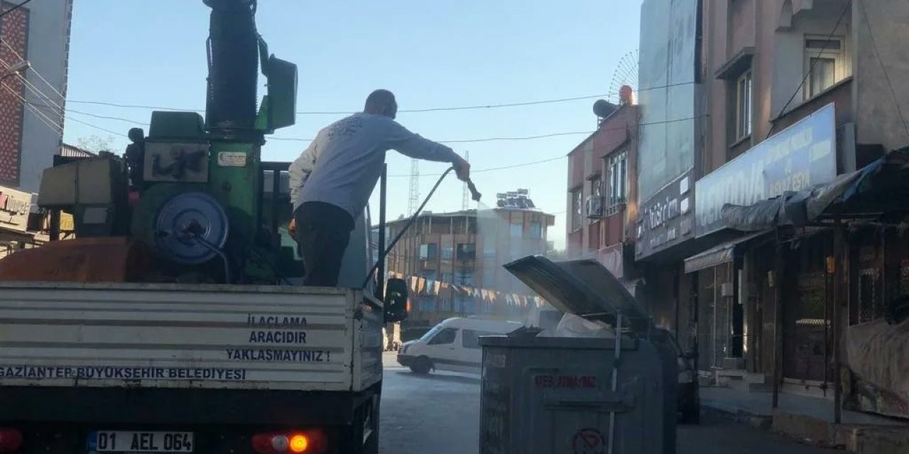 Gaziantep’te sivrisinek ve karasineklere karşı ilaçlama çalışmaları devam ediyor