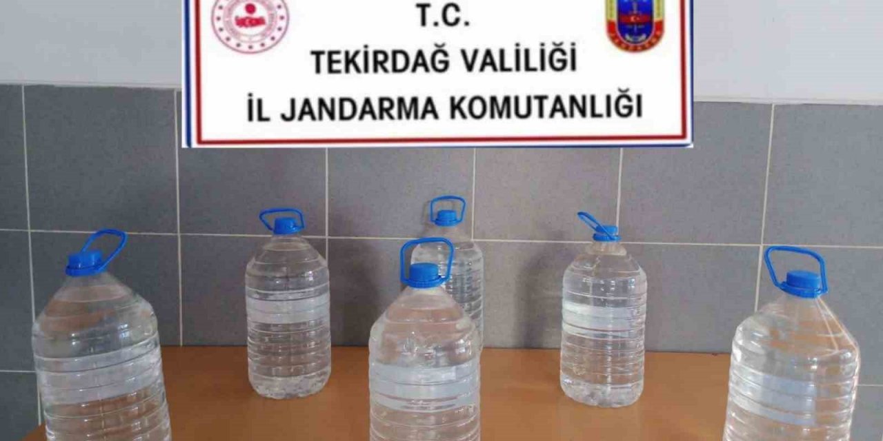 Tekirdağ’da 158 litre kaçak içki ele geçirildi