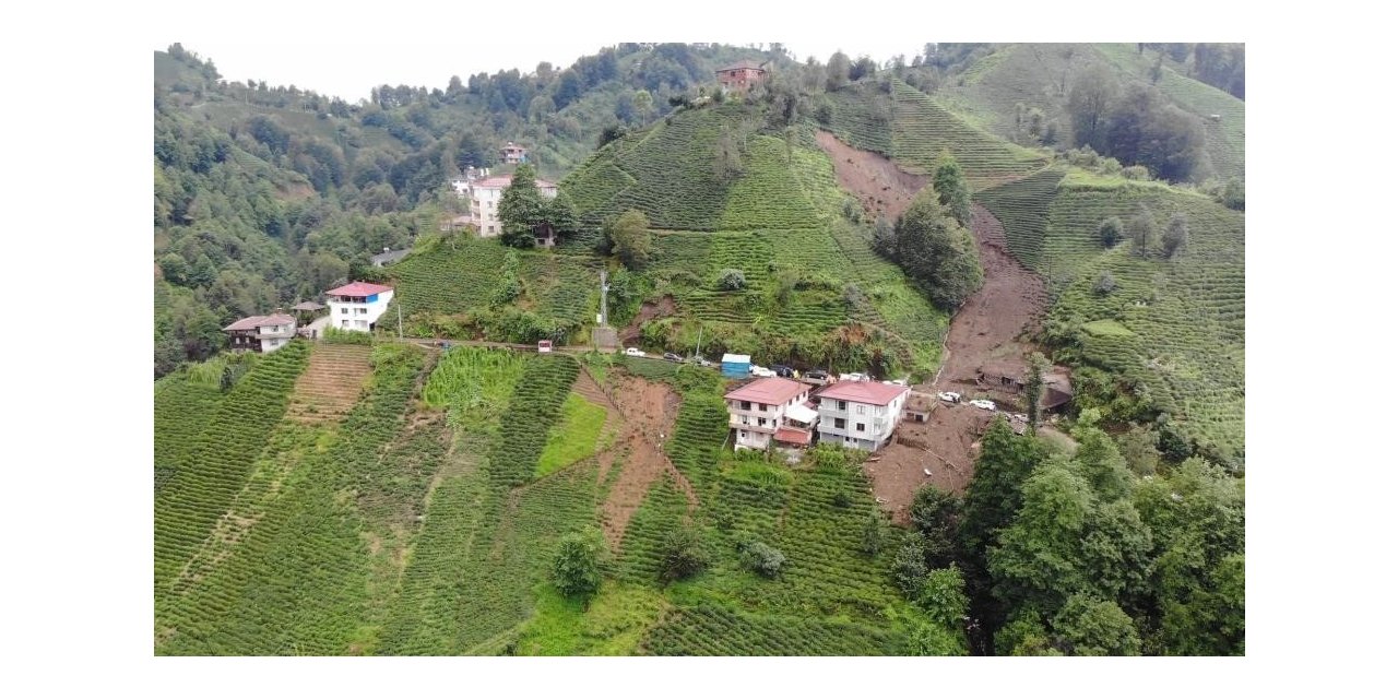 Rize’de şiddetli yağışların verdiği zararlar tespit edilmeye devam ediyor