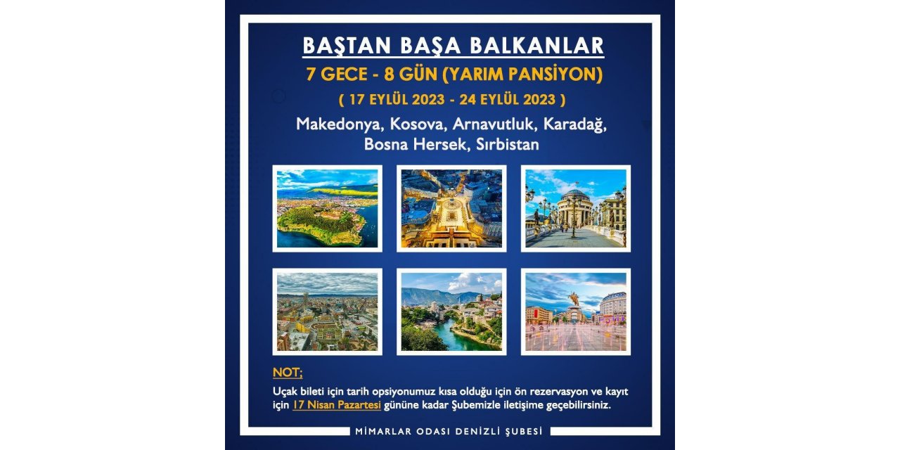 Mimarların Balkanlar turu hayalden öteye gidemedi