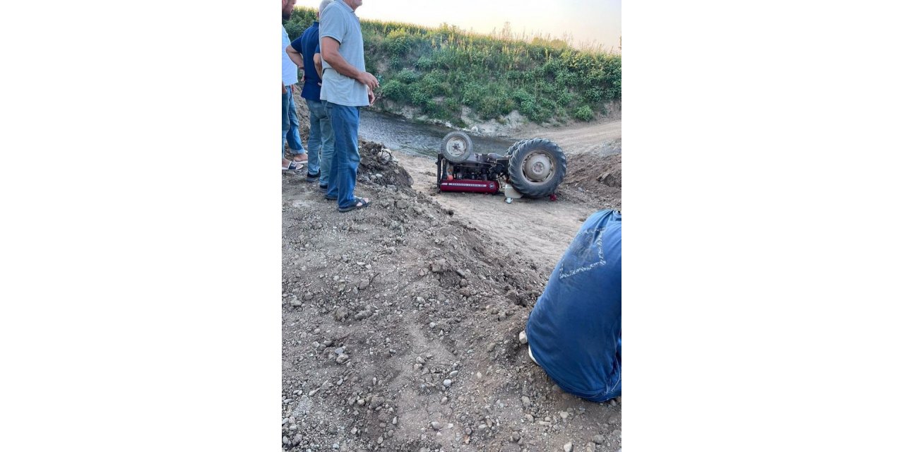 Kontrolden çıkan traktör devrildi: 1 ölü, 1 yaralı