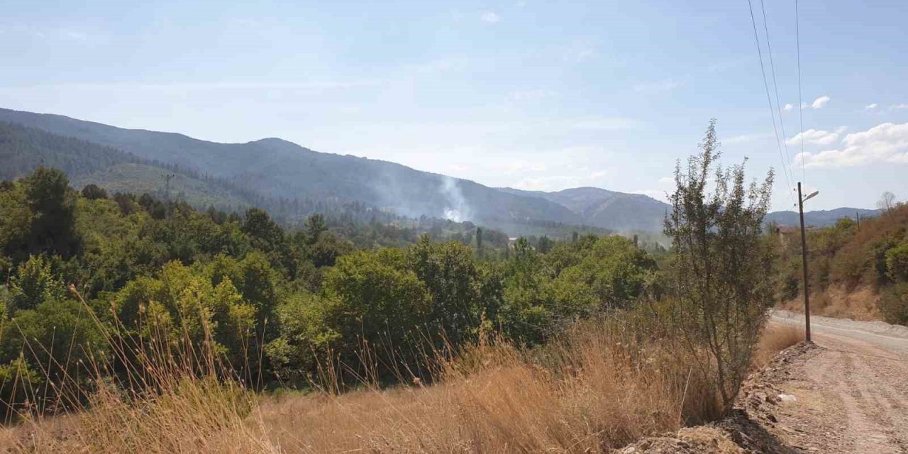 Orhaneli’de ormanlık alanda çıkan yangın söndürüldü