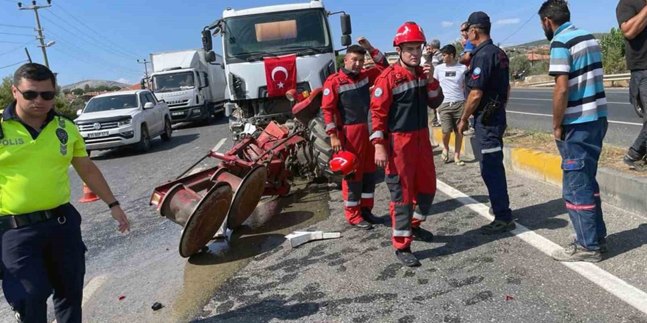 Yatağan’da beton mikseri ile traktör çarpıştı: 1 yaralı