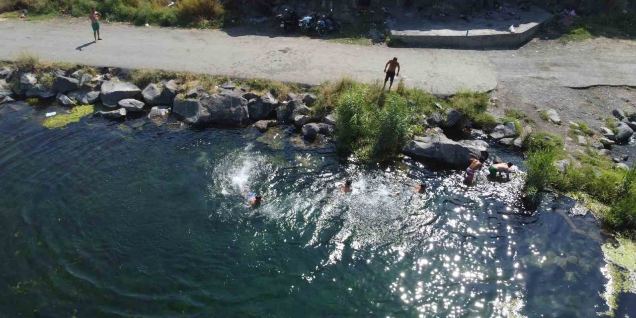 Ağrı Dağı eteklerinde yüzme keyfi