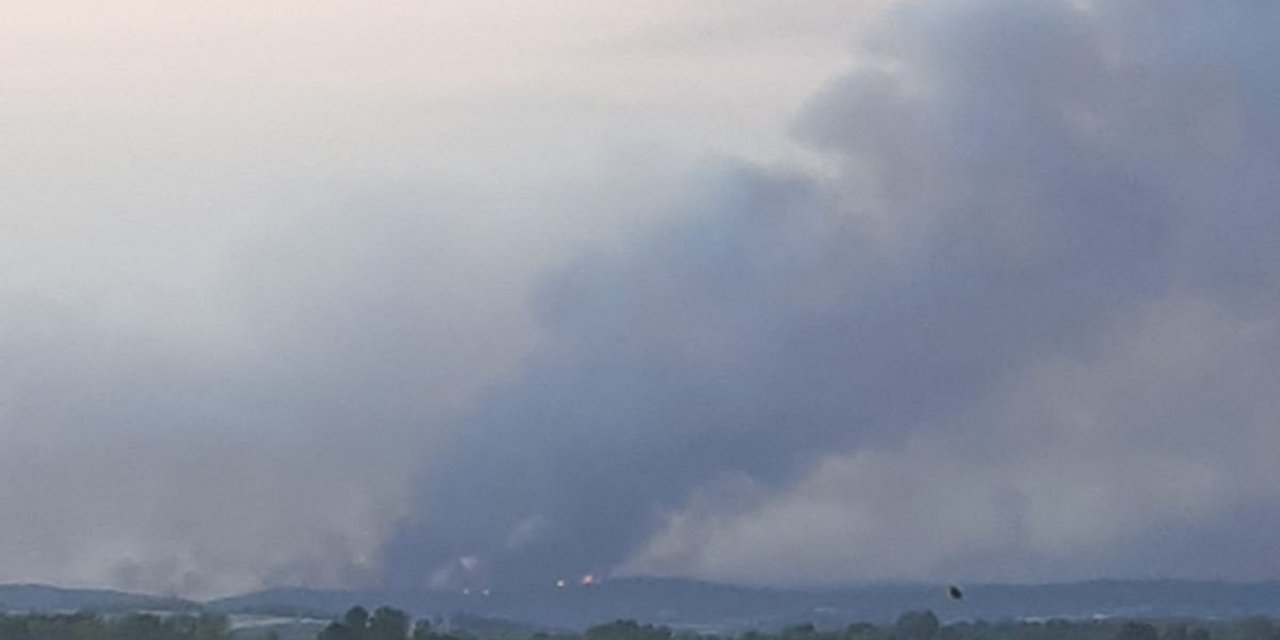 Yunanistan’daki yangın Edirne sınırına dayandı, gökyüzünü dumanlar kapladı