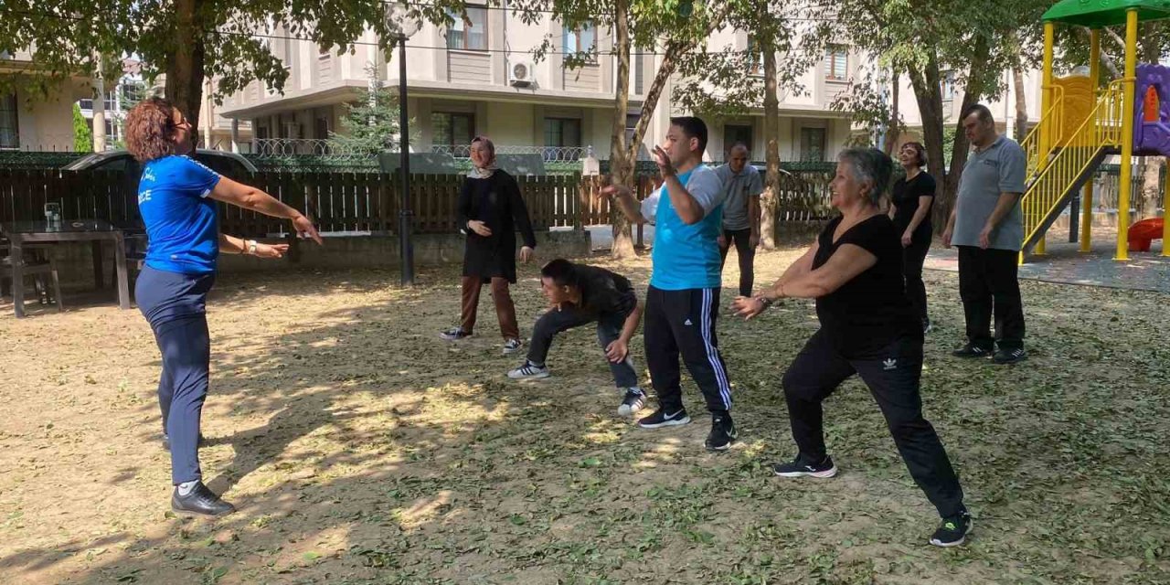 Özel çocuklar, sabah sporu ile iş başı yaptı