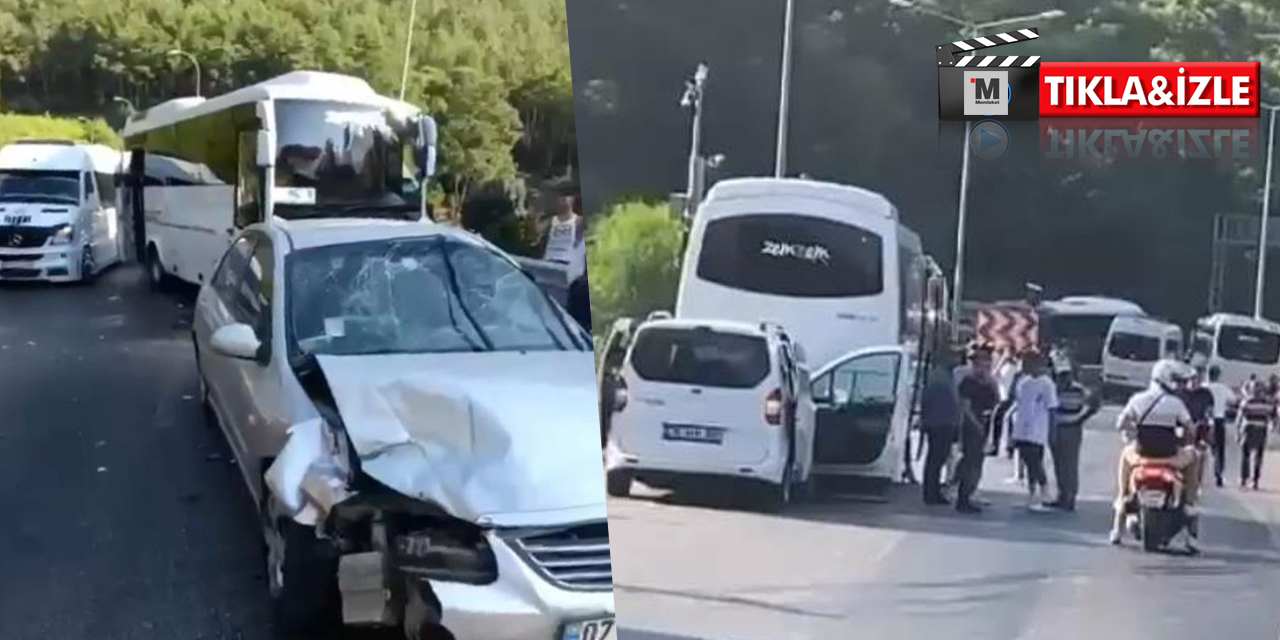 Antalya’da zincirleme kaza! 12 araç birbirine girdi, 2 yaralı