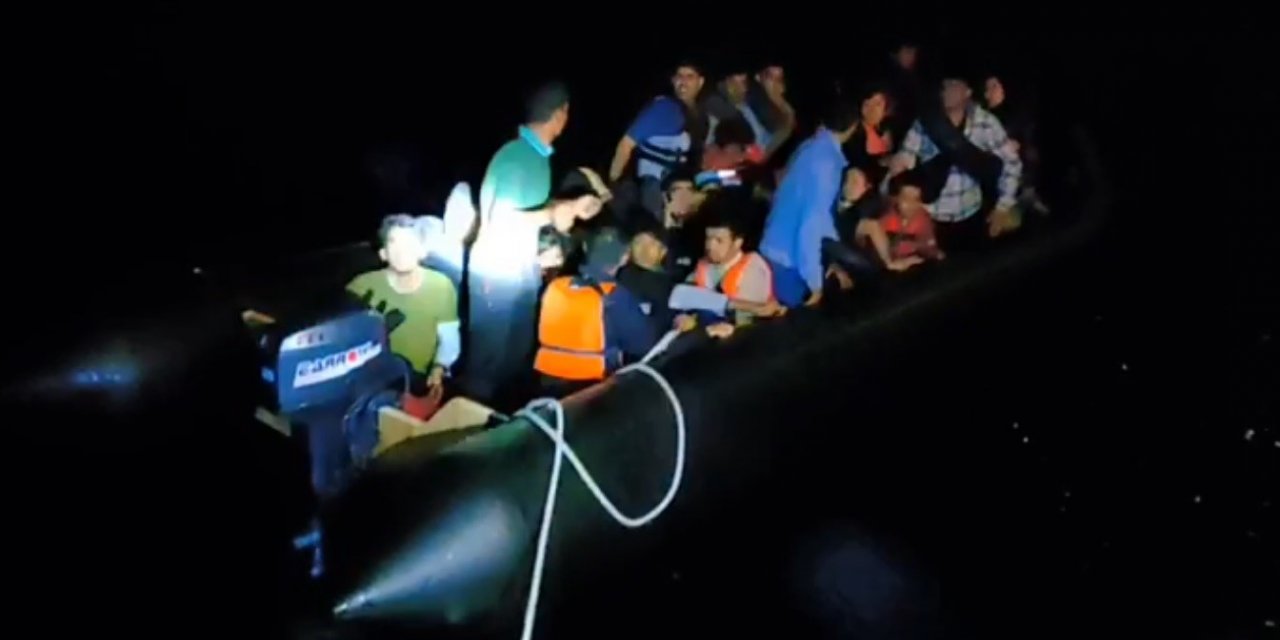 Ayvacık açıklarında 34 kaçak göçmen yakalandı