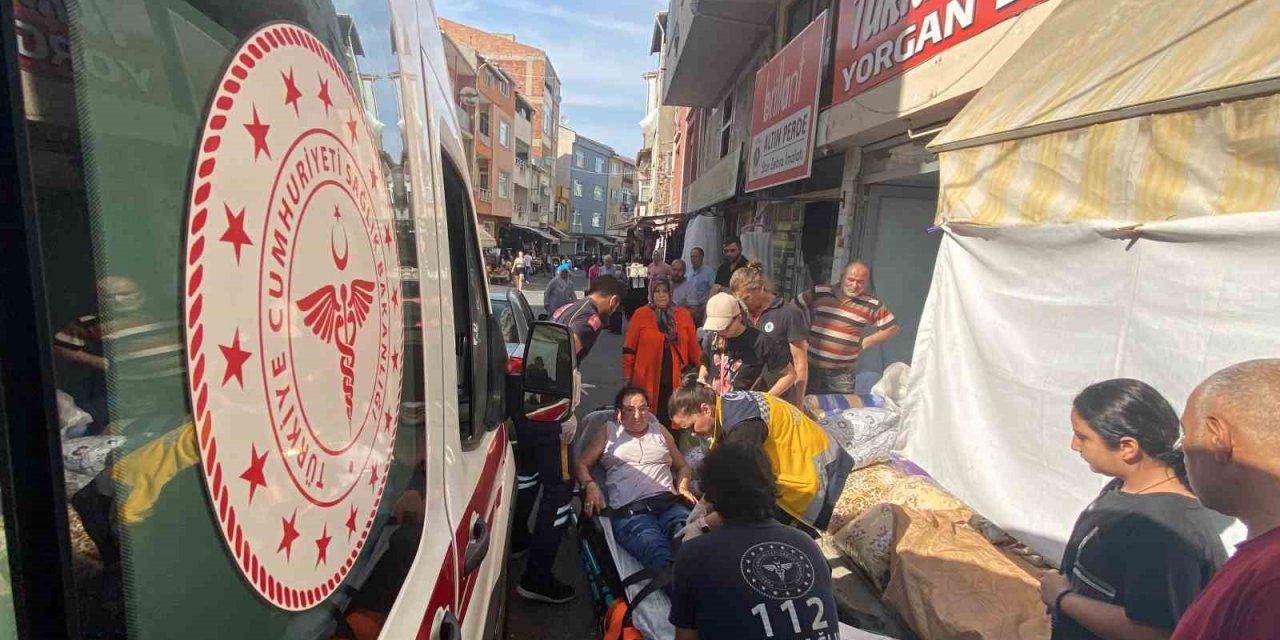 Otomobil ayağını ezdi: O anlar kamerada