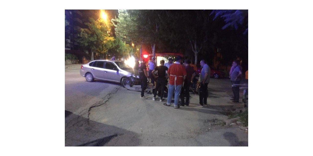 Elazığ’da otomobilin çarptığı motosikletli yaralandı