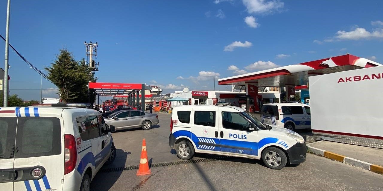Akaryakıt istasyonunda yangın paniği
