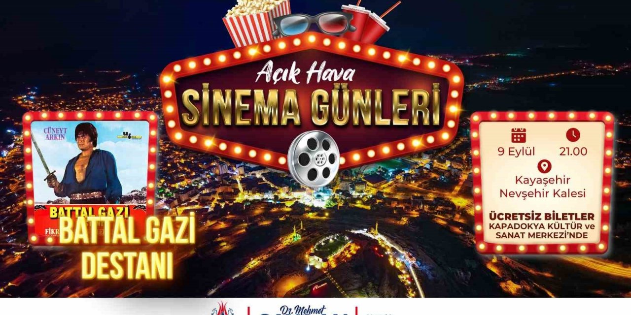 Açık hava sinema günleri “Battal Gazi Destanı” ile devam ediyor