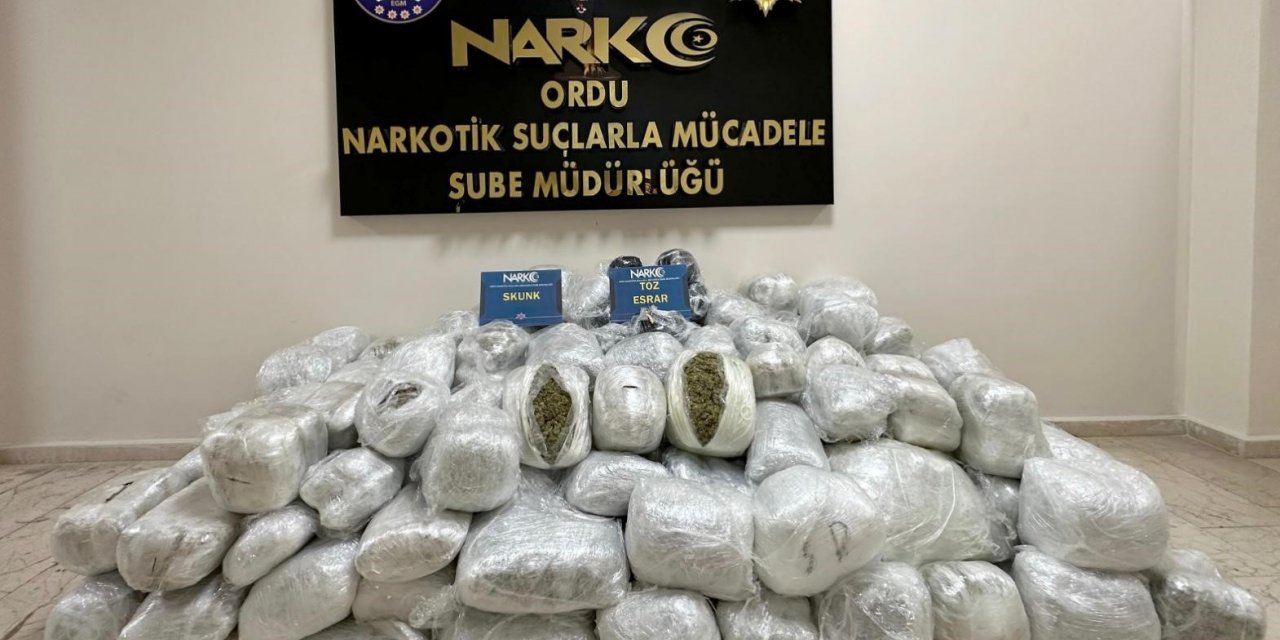 Ordu’da 241 kilogram uyuşturucu ele geçirildi: 9 gözaltı