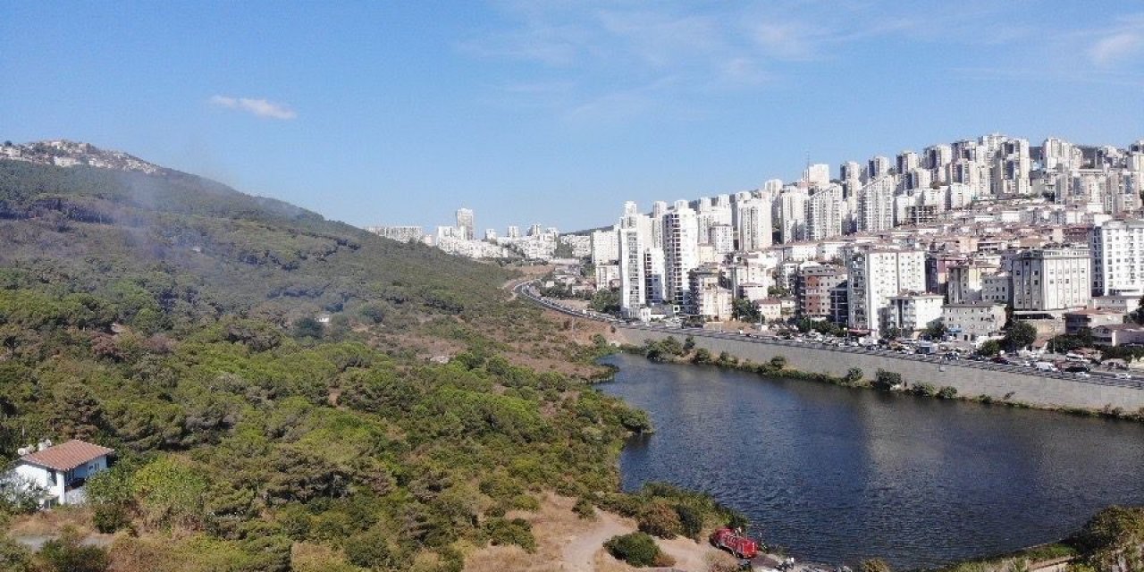 Başıbüyük Ormanı’nda çıkan yangın itfaiye ve helikopter müdahalesiyle söndürüldü
