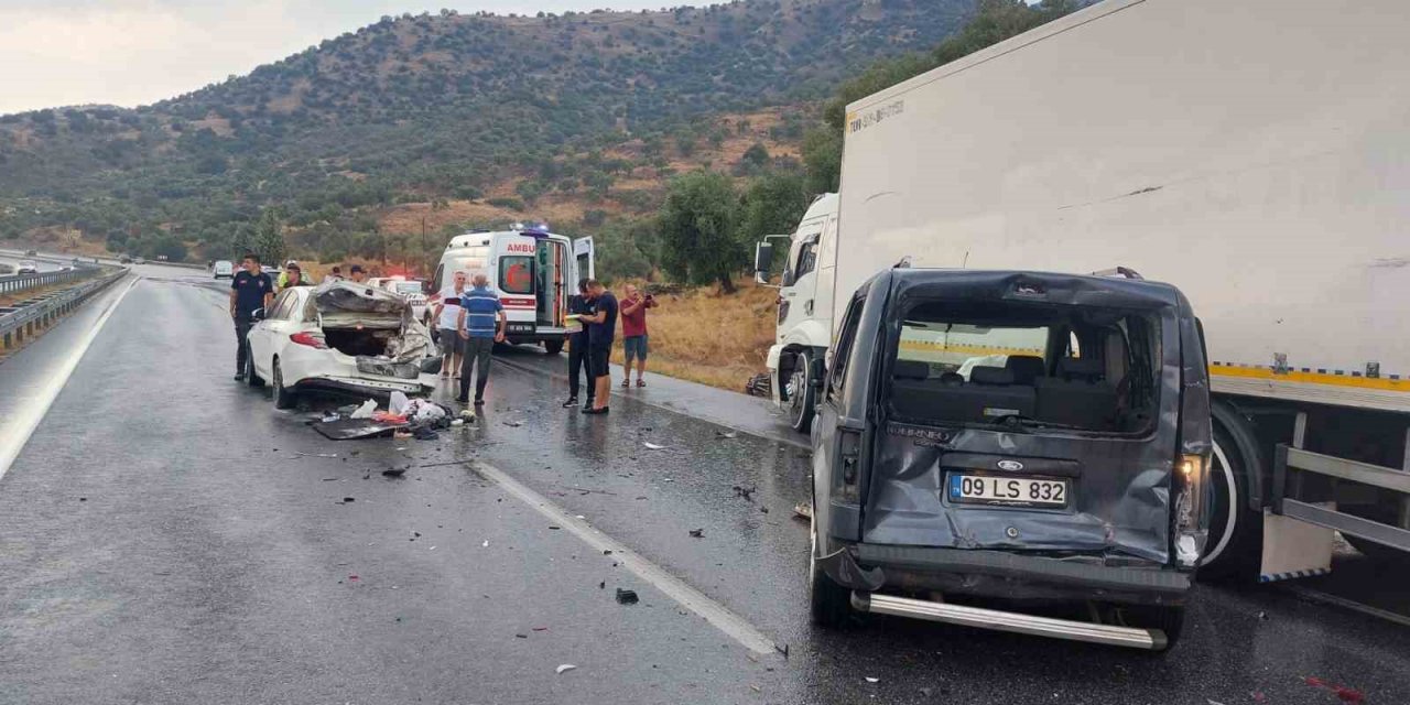 Aydın’da zincirleme trafik kazası: 8 yaralı