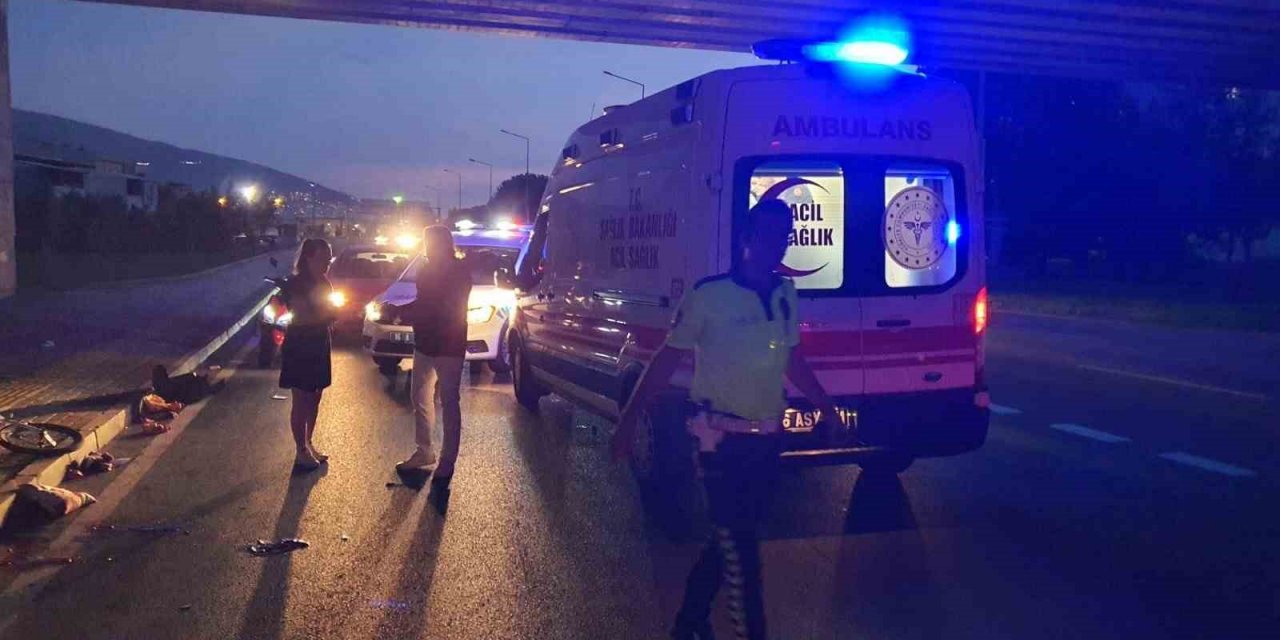 Otomobilin çarptığı bisiklet sürücüsü ağır yaralandı