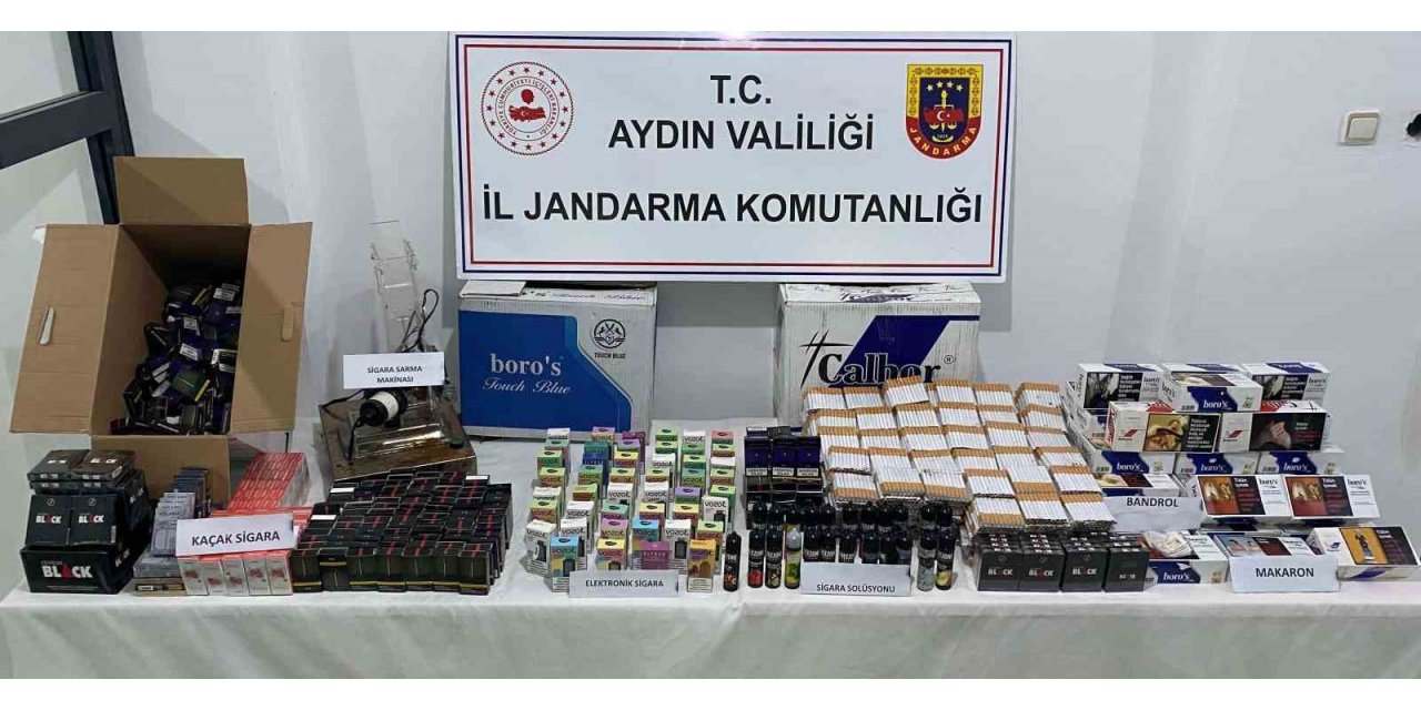 Aydın’da 66 bin 500 adet içi tütün doldurulmuş makaron ele geçirildi