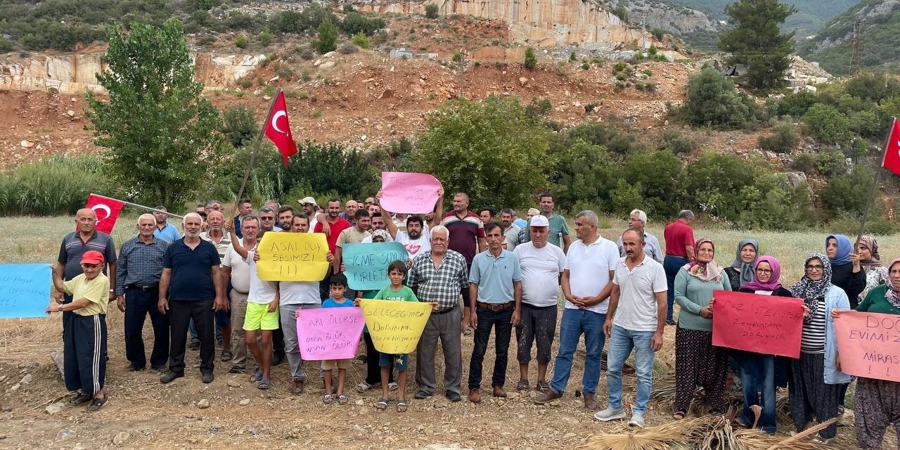 Gazipaşa’da mermer ocağına ’ÇED gerekli değil’ kararı protesto edildi